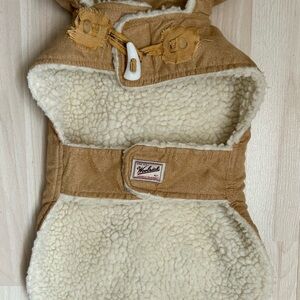 Woolrich Tan and White Pet Jacket